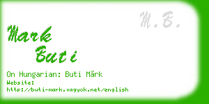 mark buti business card