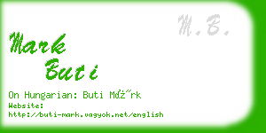 mark buti business card